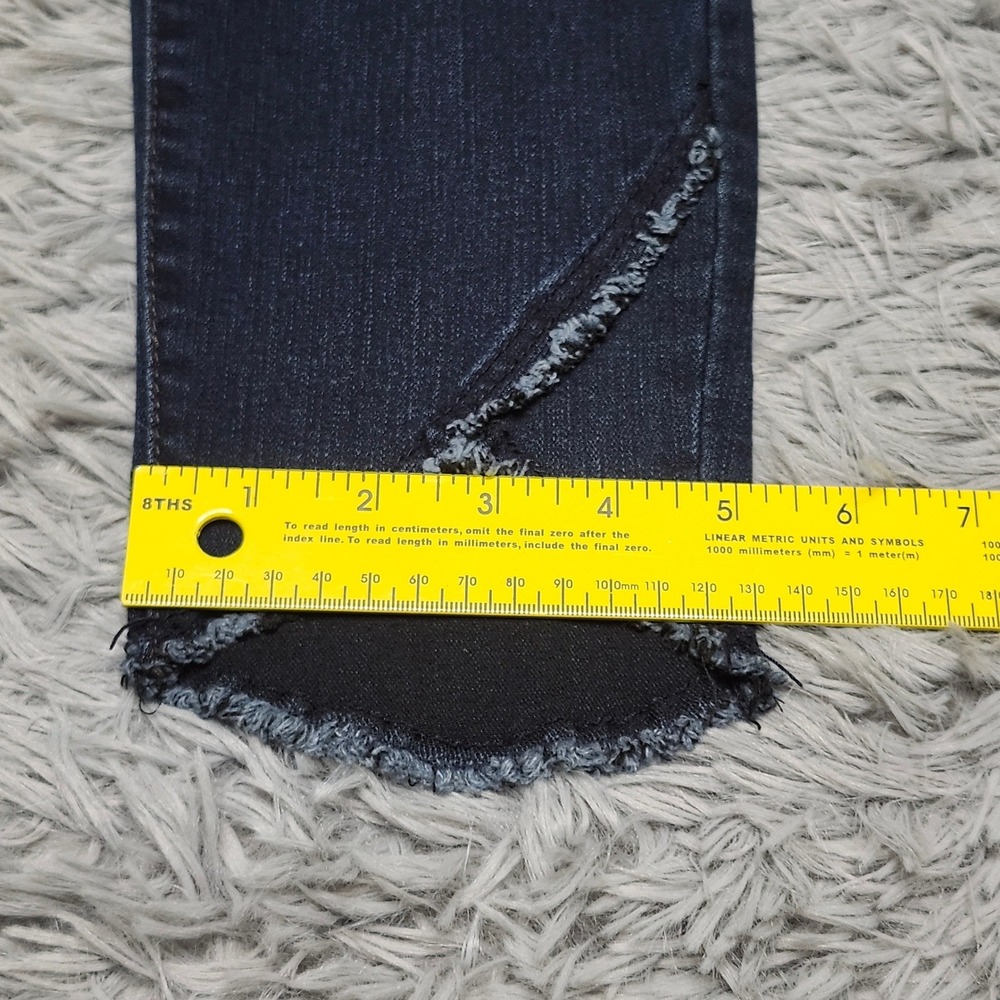 Kensie Jeans Skinny Jeans Women 10 10/30 Blue High Rise Ankle Frayed Hem Stretch - Picture 7 of 13